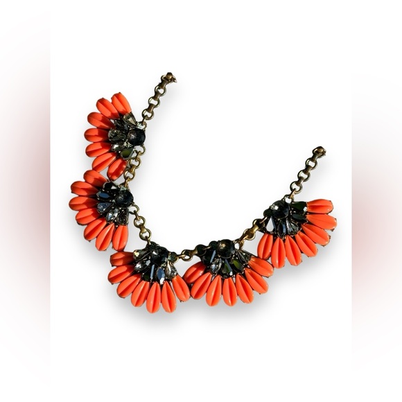 J. Crew Coral & Hematite Statement Necklace - Picture 4 of 8